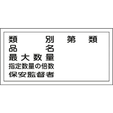 【CAINZ-DASH】日本緑十字社 消防・危険物標識　類別・品名・保安監督者　ＫＨＹ－１６Ｒ　３００×６００ｍｍ　エンビ 054016【別送品】