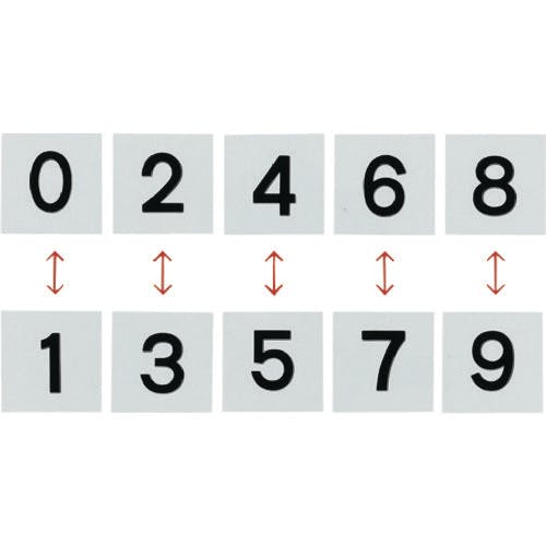 日本緑十字社 差し込み式数字札(両面連番セット) 0~9 5枚組 KS-D札(2)黒 50×50mm 228043 サインプレート 日本緑十字社 差し込み式数字札(両面連番セット) 0~9 5枚組 KS-D札(2)黒 50×50mm 228043 サインプレート