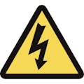 【CAINZ-DASH】日本緑十字社 ＰＬ警告ステッカー　電気危険（高電圧危険）　ＰＬ－５（大）　１００ｍｍ三角　１０枚組 201005【別送品】