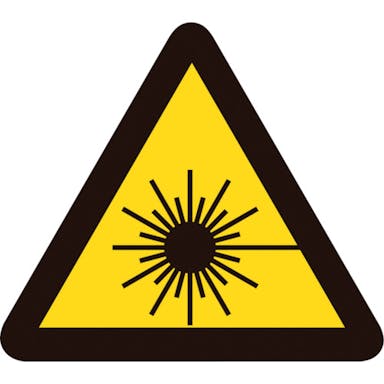 【CAINZ-DASH】日本緑十字社 ＰＬ警告ステッカー　レーザー光線　ＰＬ－８（大）　１００ｍｍ三角　１０枚組 201008【別送品】