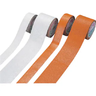 【CAINZ-DASH】日本緑十字社 屋外用ラインテープ(反射) 白 RHW-5 50mm幅×5m 合成ゴム 105055【別送品】