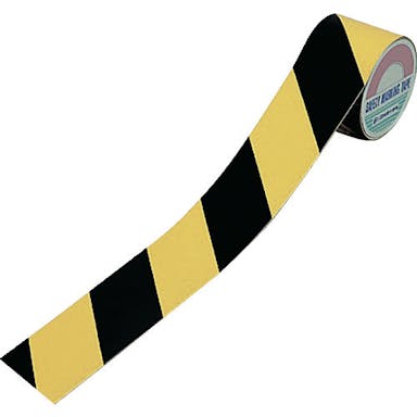 【CAINZ-DASH】日本緑十字社 反射トラテープ（ラインテープ）　黄／黒　ＴＲ３－Ｂ　４５ｍｍ幅×１０ｍ　屋内用 256302【別送品】