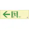 【CAINZ-DASH】日本緑十字社 高輝度蓄光避難誘導ステッカー標識 ←非常口 蓄光SN-2902 100×300 消防認定品 360902【別送品】