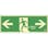 【CAINZ-DASH】日本緑十字社 高輝度蓄光避難誘導ステッカー標識　←非常口→　蓄光ＳＮ－２８０３　１２０×３６０　消防認定品 360803【別送品】