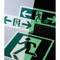 【CAINZ-DASH】日本緑十字社 高輝度蓄光避難誘導ステッカー標識　非常口　蓄光ＳＮ－２８０４　１２０×３６０ｍｍ　消防認定品 360804【別送品】
