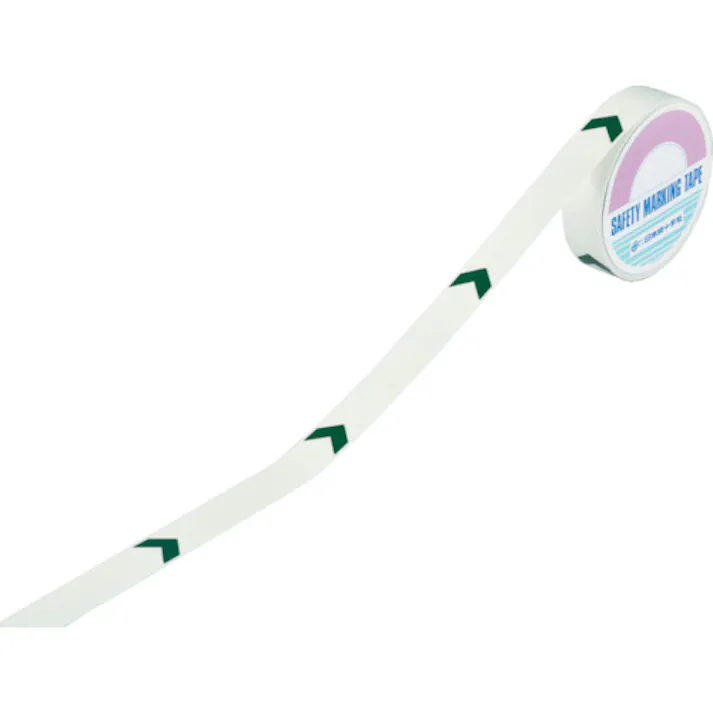 【CAINZ-DASH】日本緑十字社 高輝度蓄光ラインテープ(矢印付) FLAY-2510 25mm幅×10m 屋内用 PET 361006【別送品】