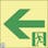 【CAINZ-DASH】日本緑十字社 高輝度蓄光避難誘導ステッカー標識　非常口←　ＡＳＮ９６２　１２０×１２０　Ａ級認定品 377962【別送品】