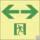 【CAINZ-DASH】日本緑十字社 高輝度蓄光避難誘導ステッカー標識 非常口⇔ ASN963 120×120 A級認定品 377963【別送品】