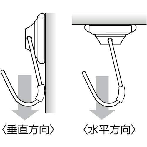 【CAINZ-DASH】日本緑十字社 強磁力マグネットフック シルバー MF－836S 24mmΦ 耐荷重3kg スチール製 313006 ...