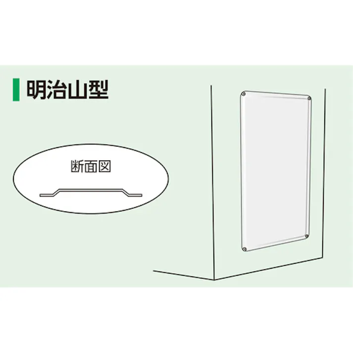 【CAINZ-DASH】日本緑十字社 スチール無地板 白 スチール-18(白) 300×600×0.4mm 明治山型 058181【別送品】