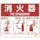 【CAINZ-DASH】日本緑十字社 消防標識 消火器使用法 使用法2 215×250mm 壁面取付タイプ エンビ 066012【別送品】