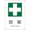 【CAINZ-DASH】日本緑十字社 ＪＩＳ規格安全標識　担架　ＪＡ－３０６Ｓ　３００×２２５ｍｍ　エンビ 393306【別送品】