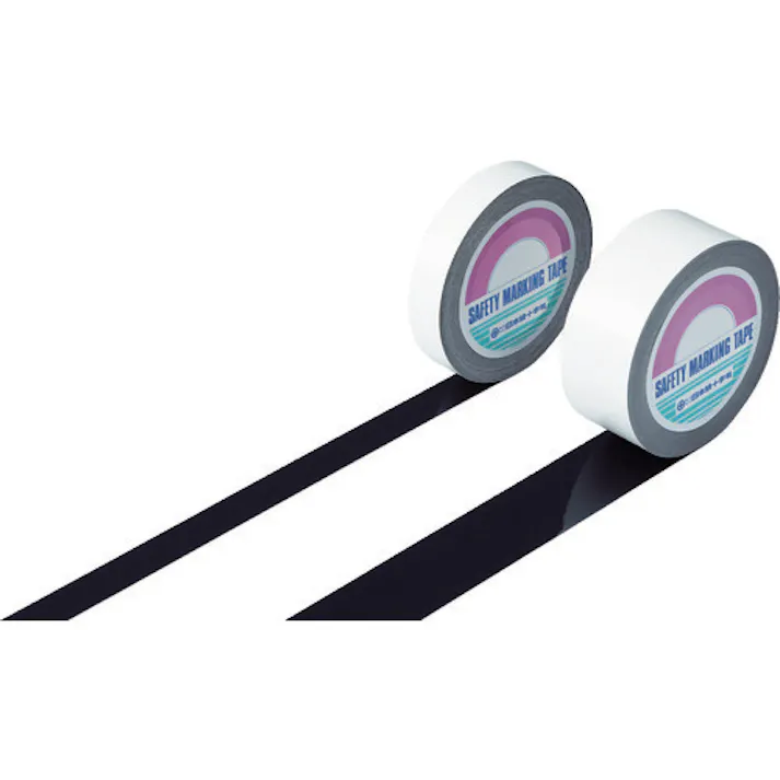 【CAINZ-DASH】日本緑十字社 ガードテープ(ラインテープ) 黒 GT-252BK 25mm幅×20m 屋内用 148037【別送品】