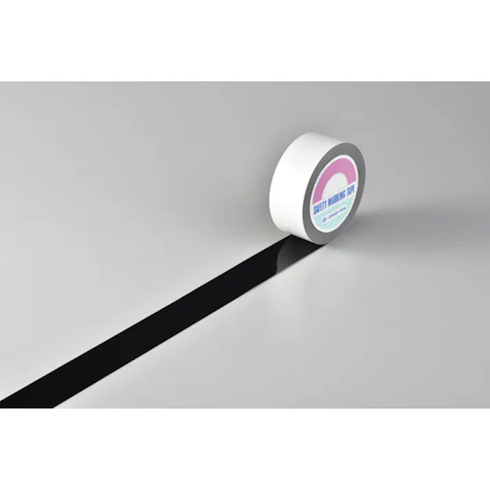 【CAINZ-DASH】日本緑十字社 ガードテープ(ラインテープ) 黒 GT-502BK 50mm幅×20m 屋内用 148077【別送品】