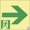 【CAINZ-DASH】日本緑十字社 高輝度蓄光避難誘導ステッカー標識　非常口→　ＳＳＮ９５１　１５０×１５０　Ｓ級認定品 364951【別送品】