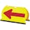 【CAINZ-DASH】日本緑十字社 方向矢印板　黄／赤反射矢印　ＭＦＳ－６　４９０×９００ｍｍ　折りたたみ式　ＡＢＳ樹脂 131206【別送品】