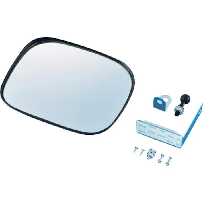 【CAINZ-DASH】日本緑十字社 小型カーブミラー(マグネットタイプ) 黒 壁角15BK 150×180mm 取付金具付 276102【別送品】