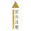 【CAINZ-DASH】日本緑十字社 イラストステッカー標識　足元注意　貼６０８　３６０×９０ｍｍ　３枚組　ユポ紙 047608【別送品】