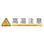 【CAINZ-DASH】日本緑十字社 イラストステッカー標識　高温注意　貼６５６　９０×３６０ｍｍ　３枚組　ユポ紙 047656【別送品】