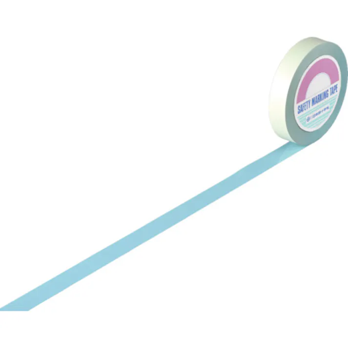 【CAINZ-DASH】日本緑十字社 ガードテープ(ラインテープ) 水色 GT-251SB 25mm幅×100m 屋内用 148028【別送品】