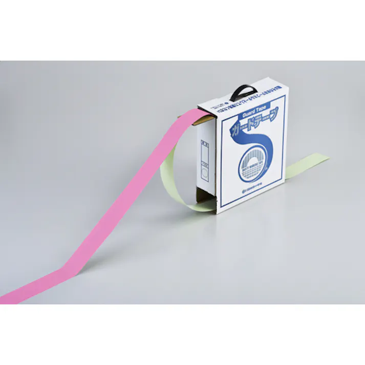 【CAINZ-DASH】日本緑十字社 ガードテープ(ラインテープ) ピンク GT-501P 50mm幅×100m 屋内用 148067【別送品】