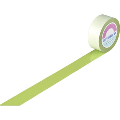 【CAINZ-DASH】日本緑十字社 ガードテープ（ラインテープ）　若草色　ＧＴ－５０１ＹＧ　５０ｍｍ幅×１００ｍ　屋内用 148066【別送品】