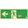 【CAINZ-DASH】日本緑十字社 中輝度蓄光避難誘導ステッカー標識 ←非常口 TSN802 120×360 消防認定品 068002【別送品】