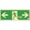 【CAINZ-DASH】日本緑十字社 中輝度蓄光避難誘導ステッカー標識　←非常口→　ＴＳＮ８０３　１２０×３６０　消防認定品 068003【別送品】