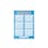 【CAINZ-DASH】日本緑十字社 工事管理用垂れ幕（フリー掲示板）　Ａ４用×６　水色　ＫＫＭ－２ＳＢ　１０７５×７６０ｍｍ 130023【別送品】