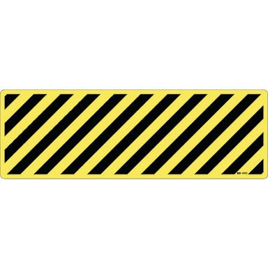 【CAINZ-DASH】路面標示ステッカー　黄／黒（トラ柄）　路面－６０５Ｄ　２００×６００ｍｍ　滑り止めタイプ【別送品】