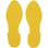 【CAINZ-DASH】日本緑十字社 路面表示ステッカー　足型／黄　ＱＣＦＴ－Ｙ　２８０×１００ｍｍ　左右各１枚／計２枚組 403002【別送品】