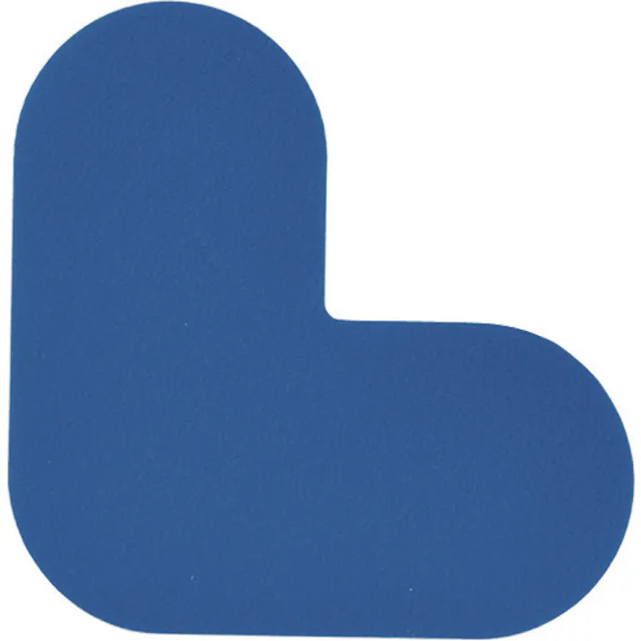 【CAINZ-DASH】日本緑十字社 路面表示ステッカー L型 青 QCL-BL 100×100mm 10枚組 PVC 403014【別送品】