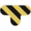 【CAINZ-DASH】日本緑十字社 路面表示ステッカー　Ｔ型　黄／黒　ＱＣＴ－ＴＲ　１００×１５０ｍｍ　１０枚組　ＰＶＣ 403025【別送品】