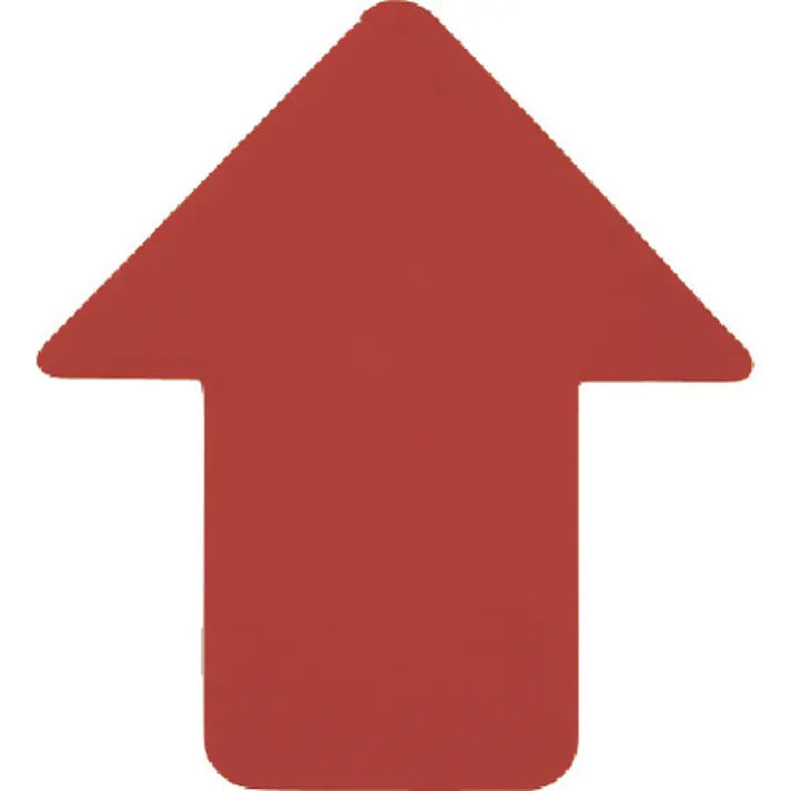 【CAINZ-DASH】日本緑十字社 路面表示ステッカー 矢印型 赤 QCA-R 76×70mm 10枚組 PVC 403043【別送品】