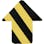 【CAINZ-DASH】日本緑十字社 路面表示ステッカー　矢印型　黄／黒　ＱＣＡ－ＴＲ　７６×７０ｍｍ　１０枚組　ＰＶＣ 403045【別送品】