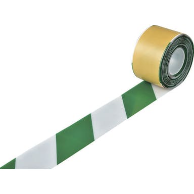 【CAINZ-DASH】日本緑十字社 高耐久ラインテープ　白／緑　ＪＵ－１０１０ＷＧ　１００ｍｍ幅×１０ｍ　両端テーパー構造 403089【別送品】