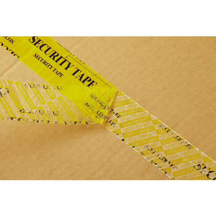 【CAINZ-DASH】日本緑十字社 改ざん防止機能付セキュリティテープ 黄 セキュリティテープーD 転着タイプ 50mm幅×50m 262043【別送品】