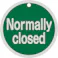 【CAINZ-DASH】日本緑十字社 バルブ開閉札 Normally closed(緑) 特15-151B 80mmΦ 両面表示 アルミ製 158092【別送品】