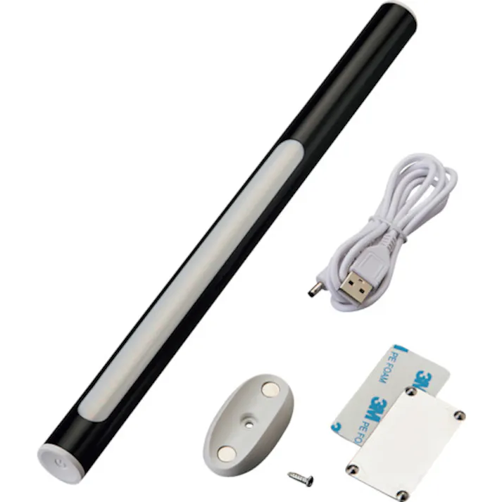 【CAINZ-DASH】日本緑十字社 LEDライト LED Magic Wand(マジックワンド) 黒 22Φ×306mm 充電式 353043【別送品】