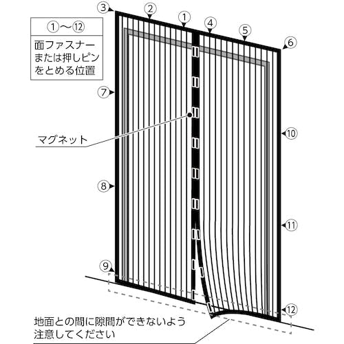 CAINZ-DASH】日本緑十字社 防虫ネット ピシャッと蚊ーテン2100