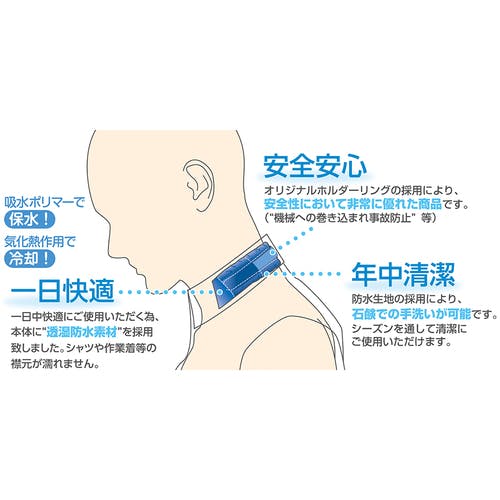 CAINZ-DASH】日本緑十字社 熱中対策用品 涼感ワーククーラー ブルー 375116【別送品】 環境改善用品  ホームセンター通販【カインズ】