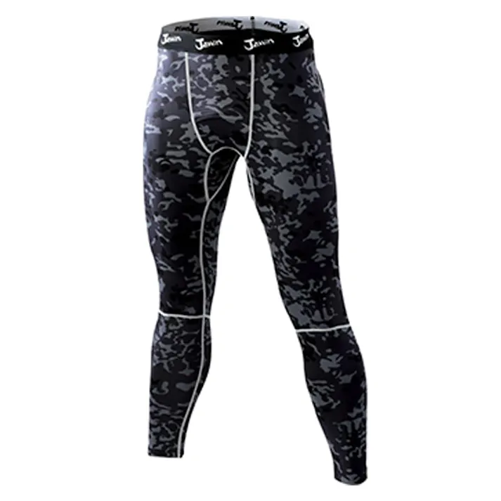 Jawin ロングパンツ ブラックカモフラ LL