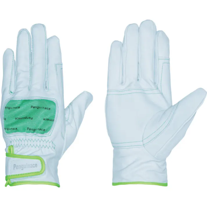 【CAINZ-DASH】ペンギンエースジャパン 国産牛本革手袋(袖口マジックタイプ) レスキュー グリーン LL TH-506-LL【別送品】
