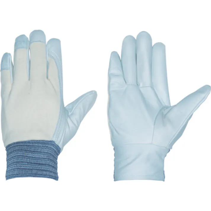 【CAINZ-DASH】ペンギンエースジャパン 牛本革手袋(袖口ゴムタイプ) 国産クレスト甲メリ ホワイト L TH-516【別送品】