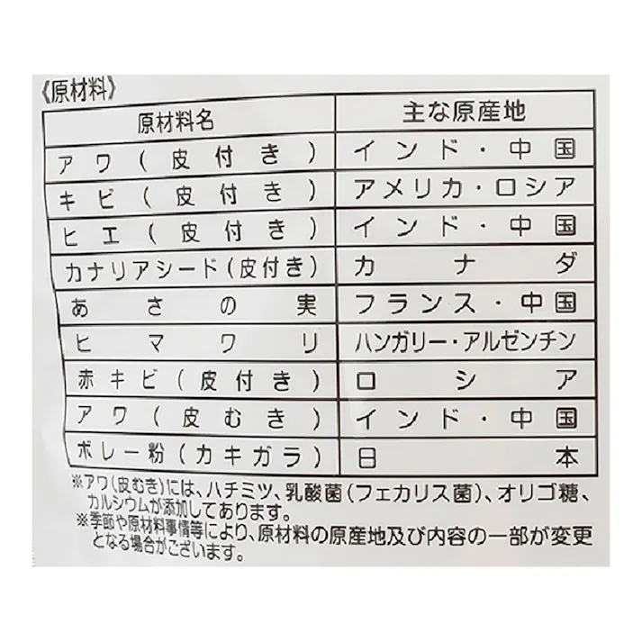 エクセル5 コザクラインコ 皮付き 450g