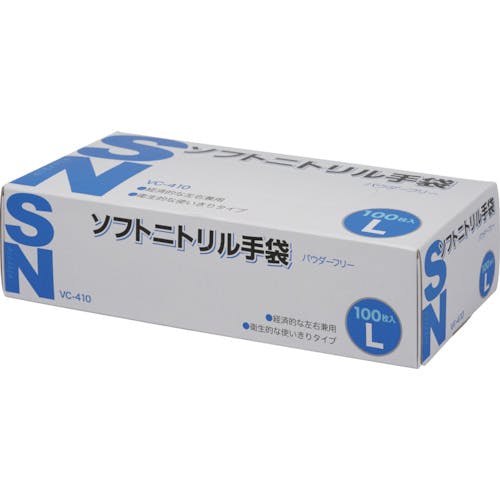 伊藤忠リーテイルリンク ソフトニトリル手袋 L 100枚入 VC-410L ニトリルゴム使い捨て手袋 伊藤忠リーテイルリンク ソフトニトリル手袋 L 100枚入 VC-410L ニトリルゴム使い捨て手袋