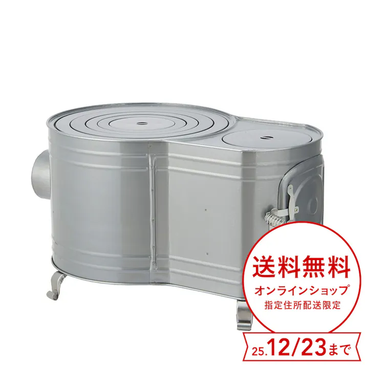 スチール製 時計型薪ストーブ AF-60 煙突径φ106mm 暖房面積10~15坪