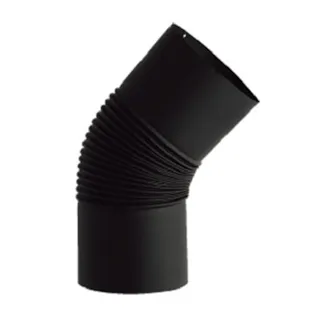 黒耐熱 ステンレス エビ曲45° φ106mm ハゼ折り煙突