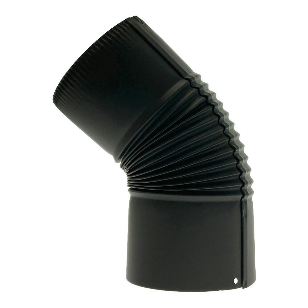 黒耐熱 ステンレス エビ曲45° φ120mm ハゼ折り煙突 | 空調・季節家電