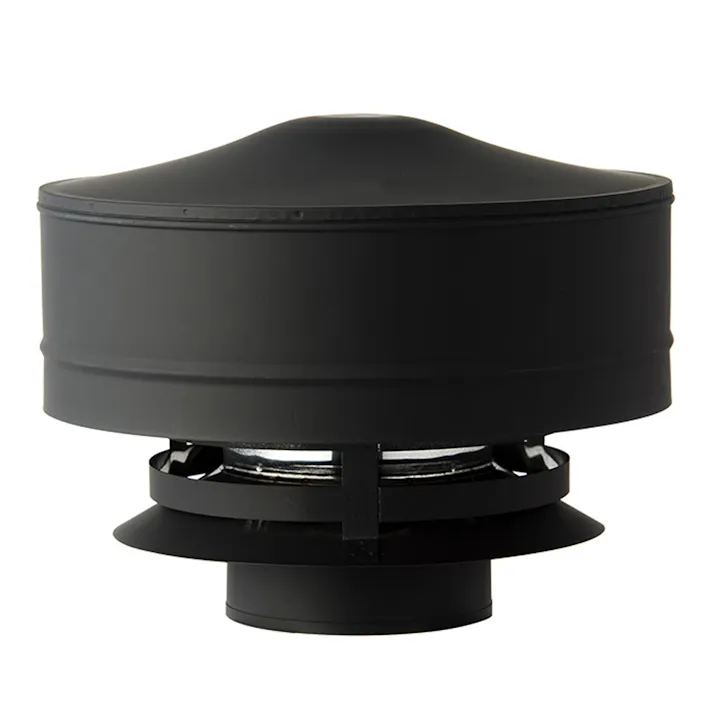 黒耐熱 ステンレス スーパートップ φ106mm シングル・二重兼用 ハゼ折り煙突